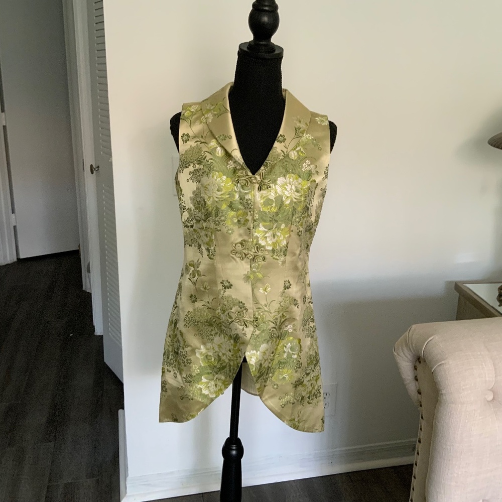 Asian Women Cheongsam Qipao Style vest/dress satin